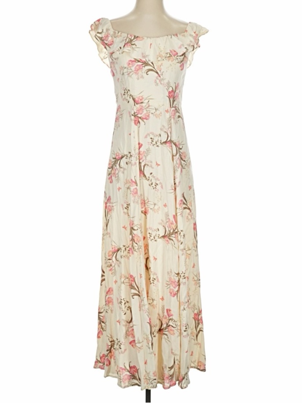 Reformation Off-The-Shoulder Floral Maxi Dress